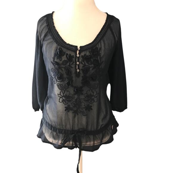 Hollister Tops - Hollister Blue Top Sheer